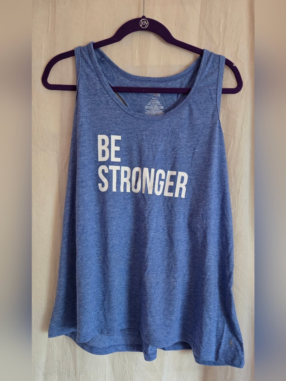 Danskin Now Blue Heather Graphic Tank - "Be Stronger"